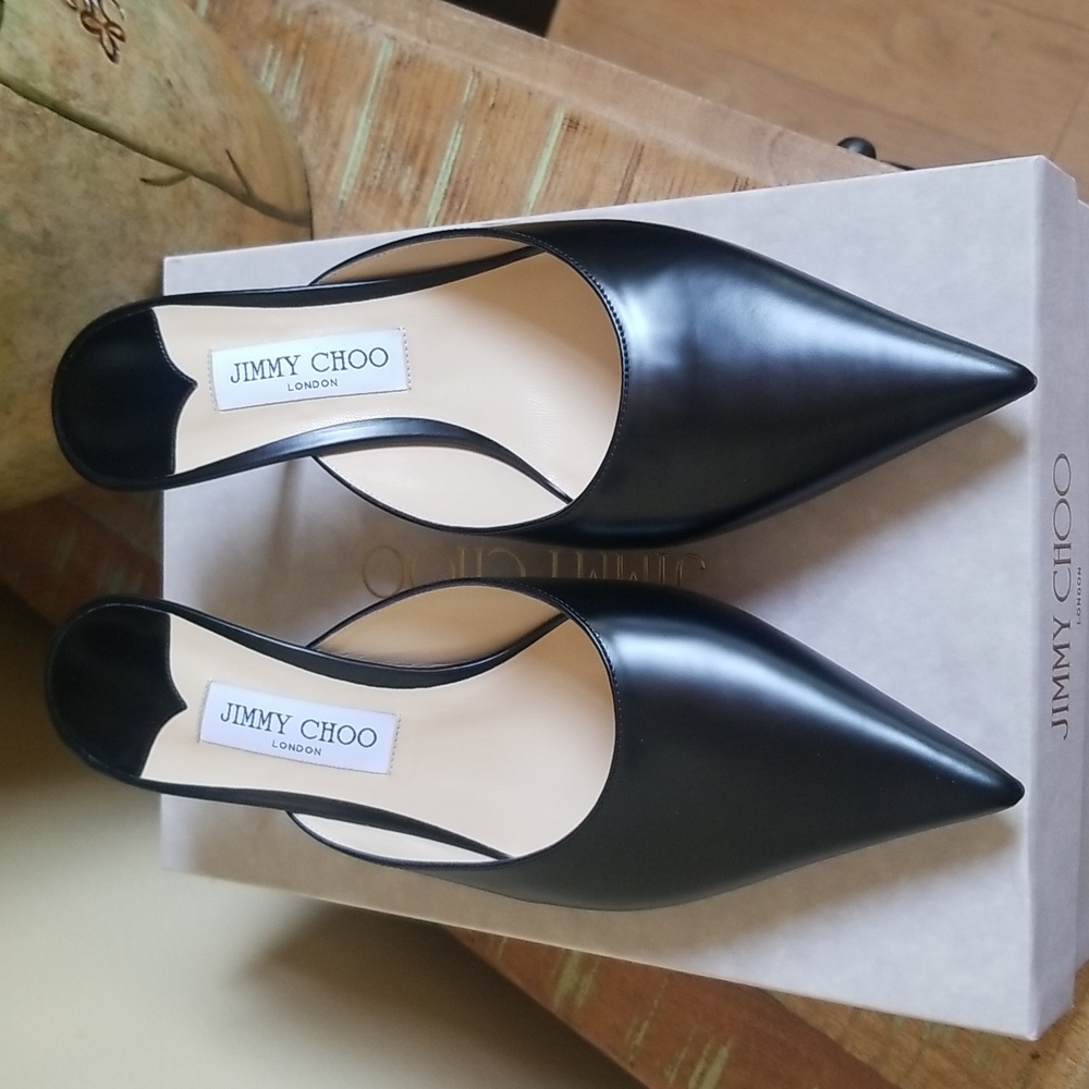 NWOT Jimmy Choo Black Rav 65 Mules - SZ 41 - Picture 3 of 16